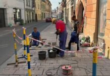 Pokračujúca obnova dlažby na Kováčskej ulici v Košiciach