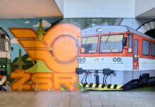Grafiti maľba skrášlila železničný podchod v Ruskove