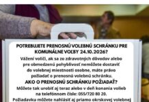 Prenosná volebná schránka pre voličov v Košiciach-Juhu